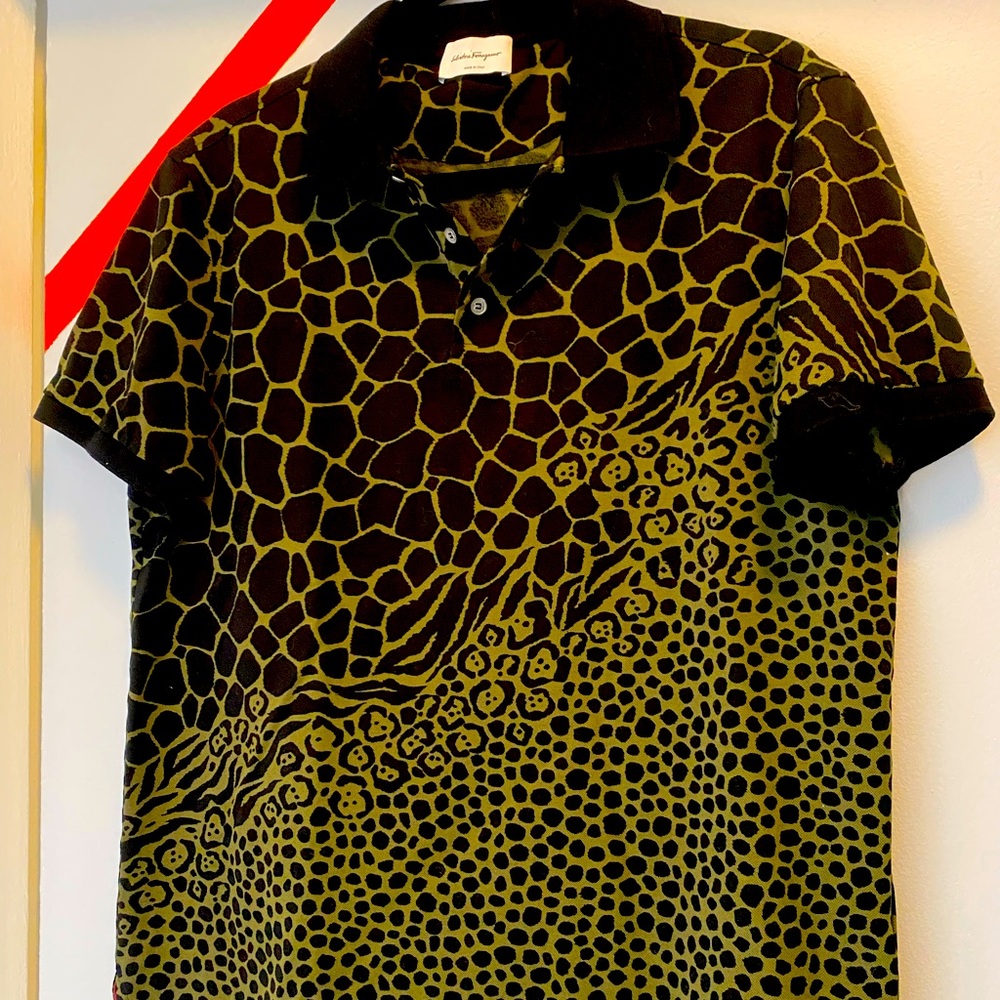 🦒 Salvatore Ferragamo Giraffe Polo Size M 🦒 💫 🌌